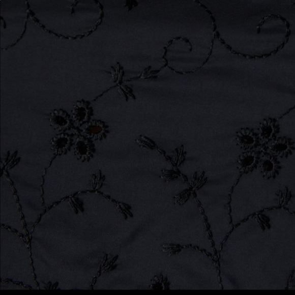 Zara embroidered open work black top - Picture 5 of 8